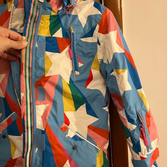 OOS! Boden Surfboard Blue Rainbow Star Snow Suit - Picture 2 of 8